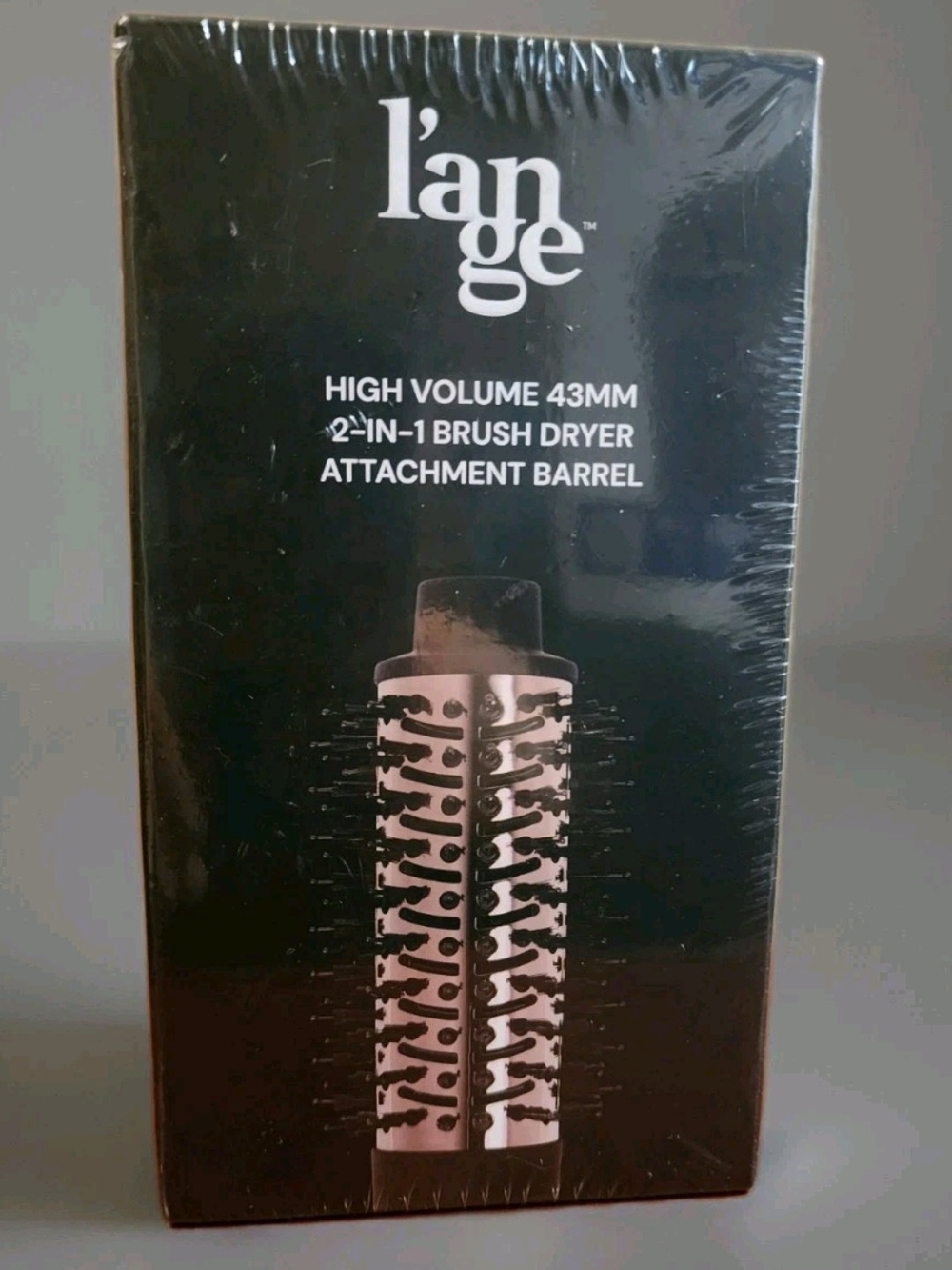 l'ange High Volume 43mm 2-in-1 Brush Dryer Attachment Barrel - Black & Pink